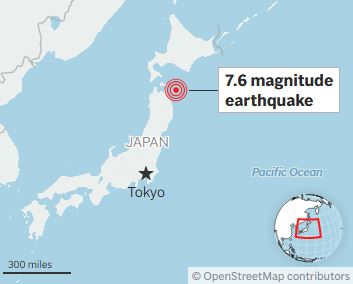 7.6 japan earthquake