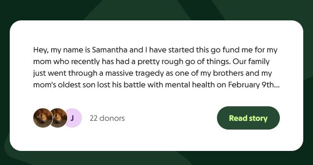 gofundme message
