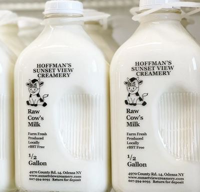 raw milk in store
